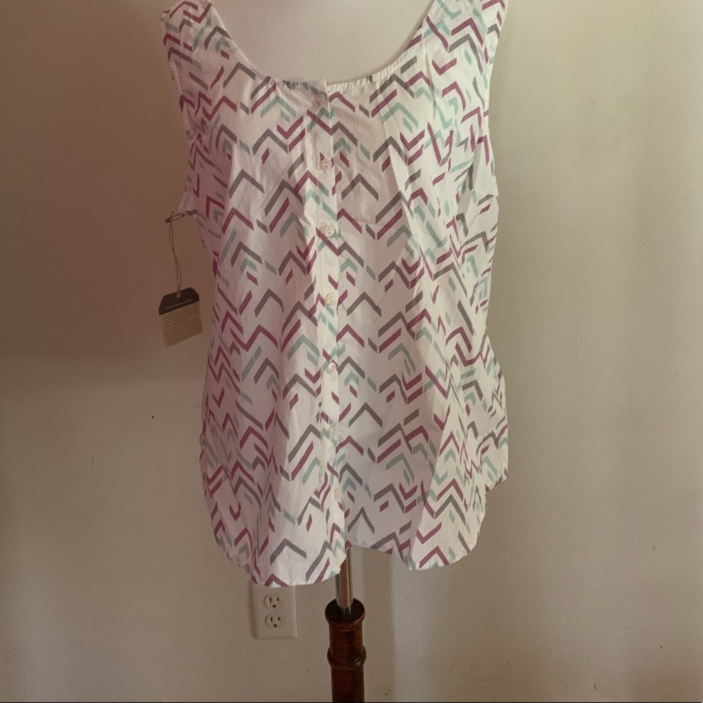 NWT Horny Toad Sleeveless Button Down Top